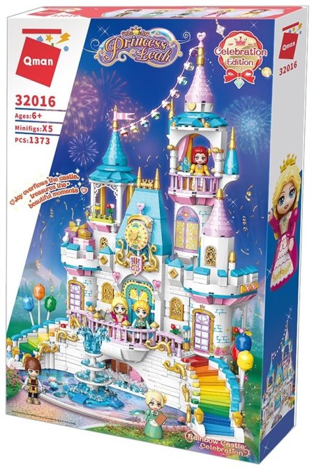 مجموعة مكعبات بناء قلعة  (Princess Leah Rainbow Castle Celebration)
