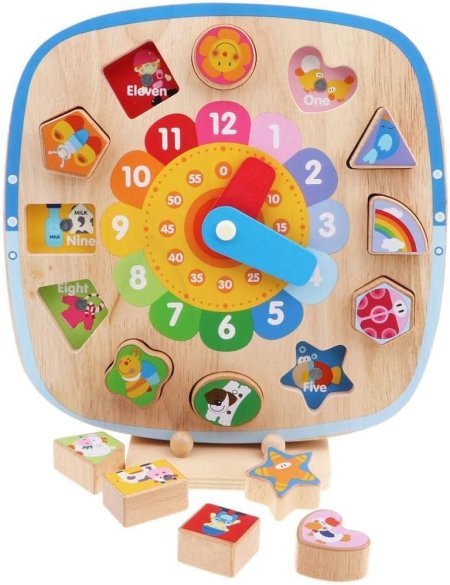 wooden clock block