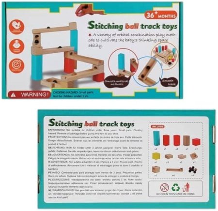 لعبة مشار الكرة الخشبية Stitching ball track toys