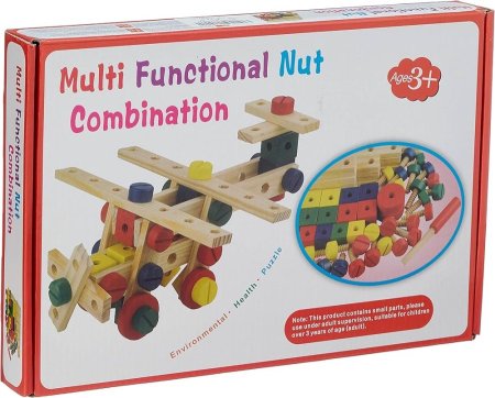لعبة التجميع الخشبية "Multi Functional Nut Combination"