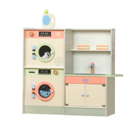 مجموعة ألعاب غسالة ونشافة خشبية للأطفال WASHER AND DRYER